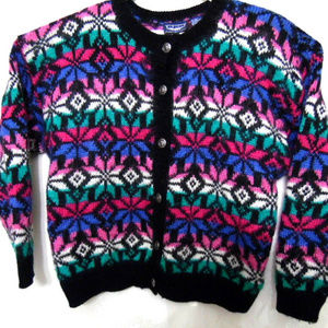 VTG~80sNew~Muti-Color~Angora~Lambs Wool Sweater
